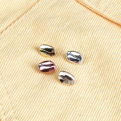 4 Colors Little Coffee Beans Enamel Pins Personality Brooches for Women Men Lapel Pin Badges Bag Decoration Jewelry Gift Friend