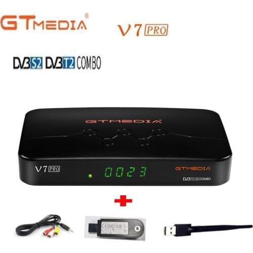 5PCS GTMEDIA V7 PRO DVB-S/S2/S2X+T/T2 Support CA Card Slot Multi-room YouTube With Europe Cline spain Poland Satellite Decoder