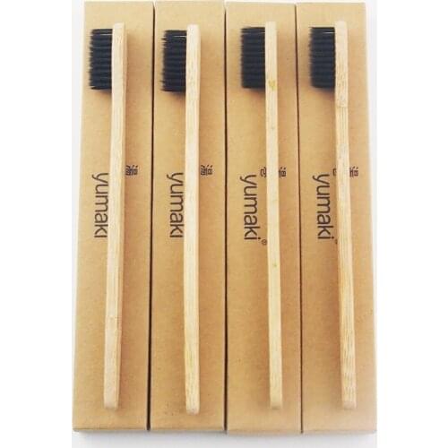 8 Pieces Soft Toothbrush Bamboo Toothbrush Wood toothbrush Novelty Bamboo soft-bristle Capitellum Bamboo Fibre Wooden Handle