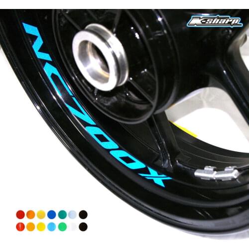 8 X CUSTOM INNER RIM DECALS WHEEL Reflective STICKERS STRIPES FIT HONDA NC 700X