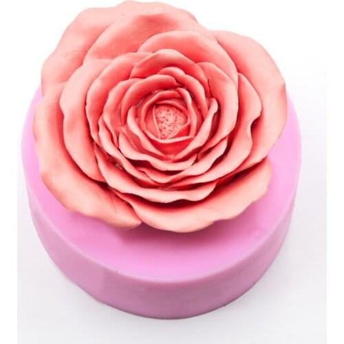 Large Roser Flower Fondant Cake Decoration Silicone Mold Flower Handmade Soap Chocolate Candy Sugarcraft Silicone Mould