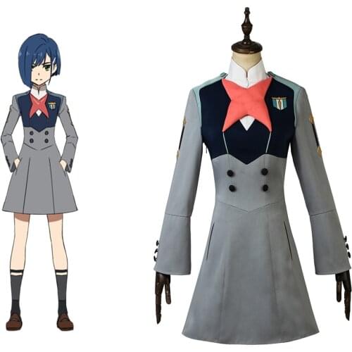 Cosplaydiy Custom Made Anime DARLING in the FRANXX ICHIGO Costume Dress Girls Women School Dress Lolita Costume L320