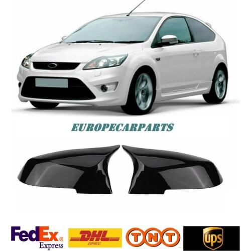 For Ford Focus 3/3.5 2005-2011 Bat Mirror Cover Piano Black 2 pieces
