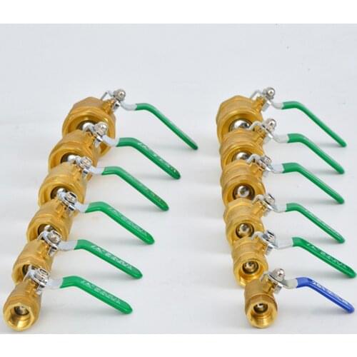 DN10 Brass Ball Valve Thickened Handle 1/4 "3/8" 1/2 "3/4" 1 "BSP Female Male For Hot Water Gas Valve Tap Water Outlet Switch