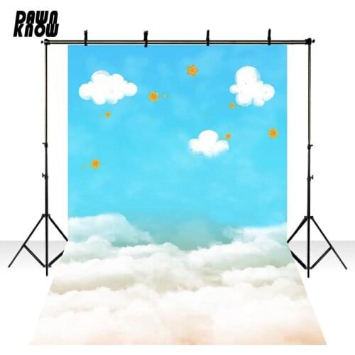 DAWNKNOW Cartoon Sky Cloud Photography Background Backdrop Children Newborn Photocall Shoot Live Photo Studio Props lv1941