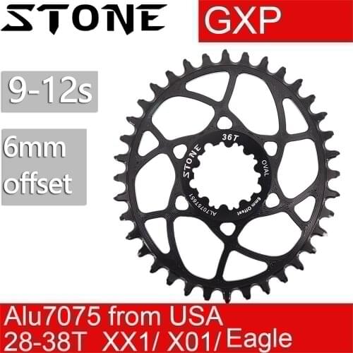 Stone Oval Chain ring 6mm Offset for SRAM GXP XX1 Eagle X01 GX X1 1400 X0 X9 S1400 28t 30T 32T 34T 36T 38T Bike MTB Chainwheel