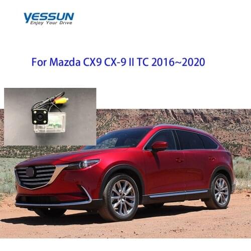 Fisheye Car Reverse Rear View Camera For Mazda CX9 CX-9 II TC 2016 2017 2018 2019 2020 License plate backup camera