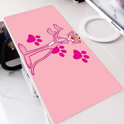 Table Pads Gamer Mouse Mats Mousepad Pads Computer Gaming Keyboard Carpet Pc Desk Long Kawai Mats Kawaii Cute Pink Panther Pads
