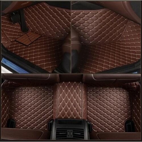 Leather Custom car floor mat for Hyundai ix35 Kona Matrix ENCINO H-1 Accent SONATA i30 i40 SOLARIS carpet car Accessories
