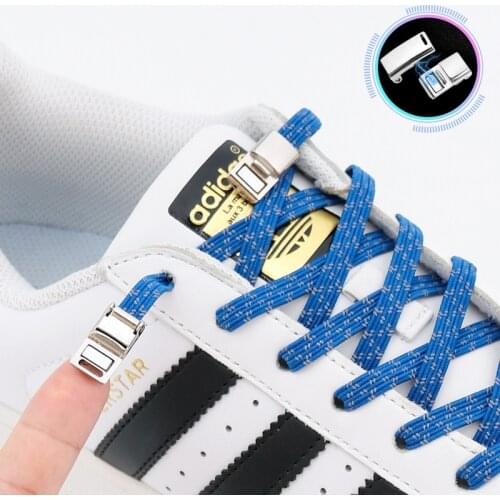 Magnetic Shoelaces for Sneakers Elastic Laces without ties Kids Adult Quick Shoe lace Reflective No Tie Shoe laces Rubber Bands