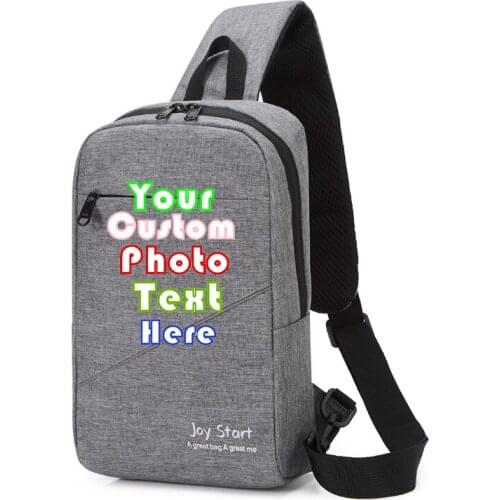 Personalized customization Mens chest bag leisure travel shoulder bag outdoor portable riding diagonal cross bag