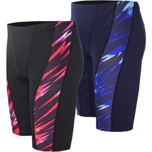 Men Swimwear Tight Swim Trunks Plus Size Quick Dry Swimming Jammer Competition Racing Swimsuit Boys Swimwear Pants Long Briefs