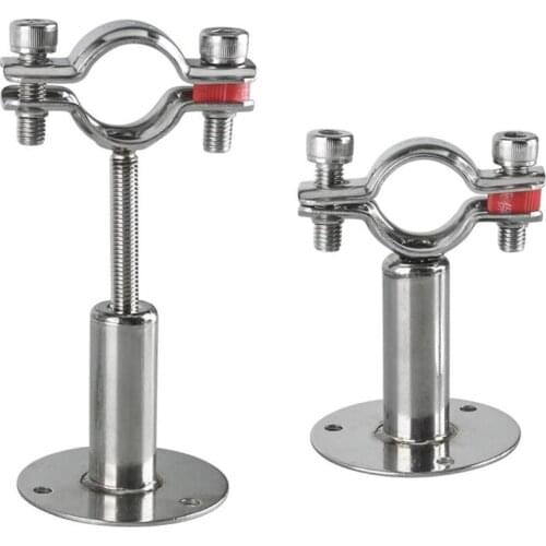 63HA Stainless Steel Wall Mounting, Ceiling Mounting, Pipe Support, 2 Pieces, Adjustable Pipe Bracket, Pipe Straps with Screw