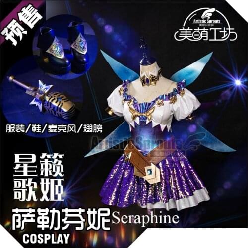 {Limited STOCK NOW}LOL KDA Seraphine Cosplay Costume THEBADDEST Seraphine cosplay costume dress female
