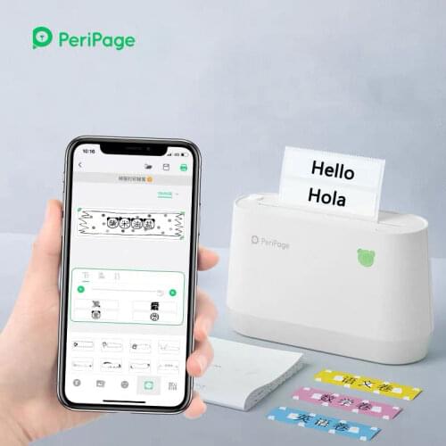 PeriPage A9 203dpi 304dpi grayscale thermal bluetooth photo printer handheld portable HD label printer 58mm 77mm pocket size