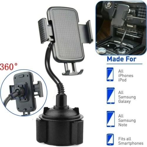 Roadfisher Portable Universal 360° Adjustable Convenience Mount Car Cup Holder Stand Cradle For Cell Phone