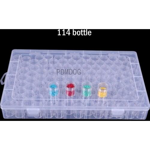 114/60 Grids 5D DIY Diamond Painting Drill Box Jewelry Box Rhinestone Embroidery Crystal Bead Organizer Storage Case Container