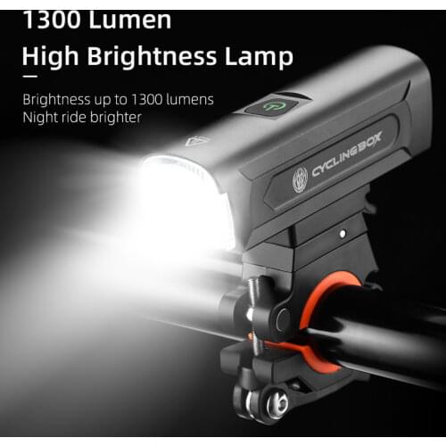 Waterproof Bike Light USB Charging LED 4200mAh 1300Lumen MTB Front Lamp Headlight Aluminum Ultralight Flashlight Bicycle Light