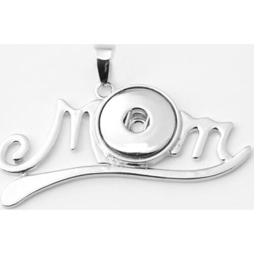 XH6568 MOM mama mum mother snap button necklace (fit 18mm 20mm snaps) BOBOSGIRL