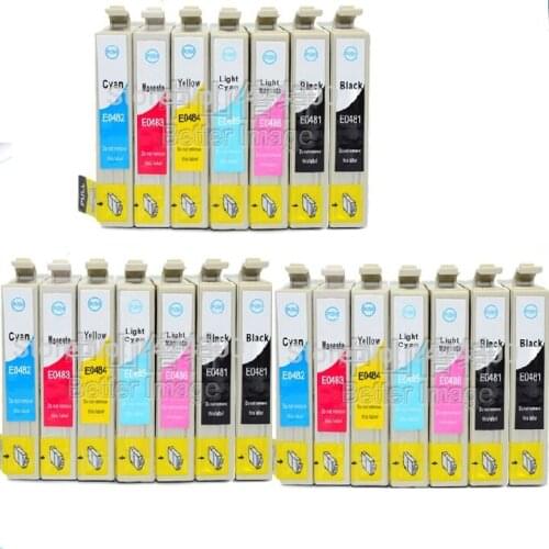 XIMO 21pcs T0481-T0486 481compatible ink cartridge for RX500 RX600 R300 R300M R220 R200 R340 RX620 R320 R340 RX640