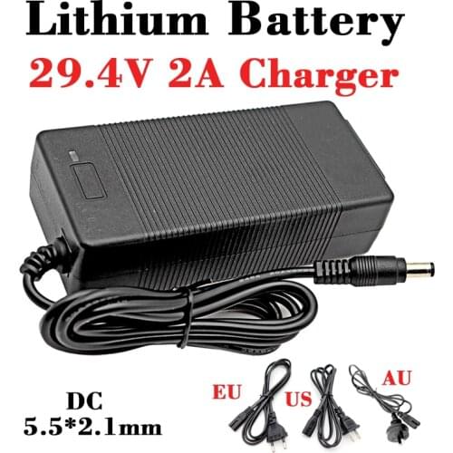 29.4V 2A lithium Battery Charger for24V 25.2V 25.9V 7S Electric Bicycle Electric Scooter ebike li-ion battery fast Charger EU/US