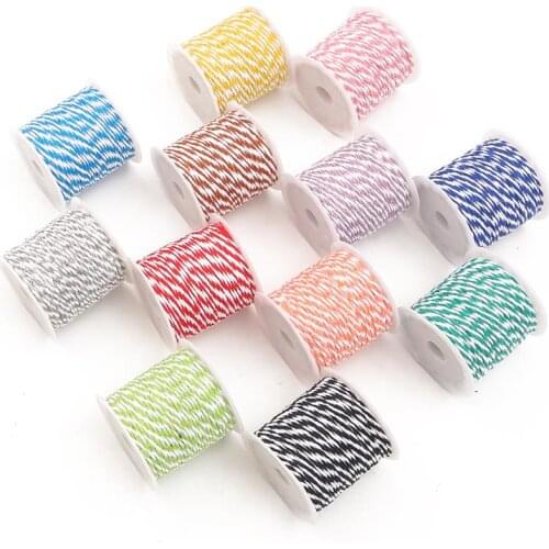 10Meters/roll 1.5mm Cotton Baker Twine Rope Cord for Wedding Home Decoration Gift Wrapping Handmade DIY Craft Accessories