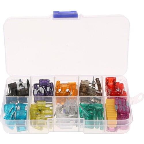 120pcs Assorted Auto Car Truck SUV Mini Blade Fuse Assortment Kit 2A-35A