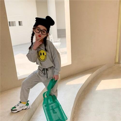 Girls Suit Sweatshirts +Pants 2Pcs/Sets 2021 Cool Spring Autumn Toddler Kids Teenagers Cotton Tracksuit Sport Suits Children Clo