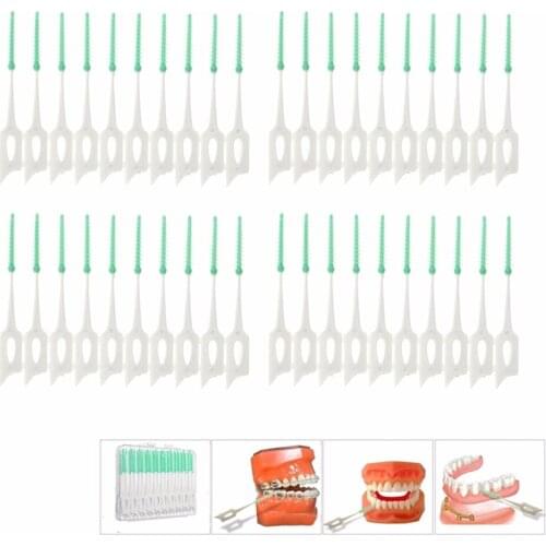 40Pcs/1Pack Soft Clean Between Interdental Floss Brushes Dental Oral Care Tool