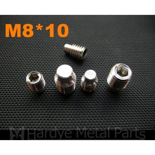 500pcs/lot M6*8 DIN915 Stainless steel hex socket set screw with dog point