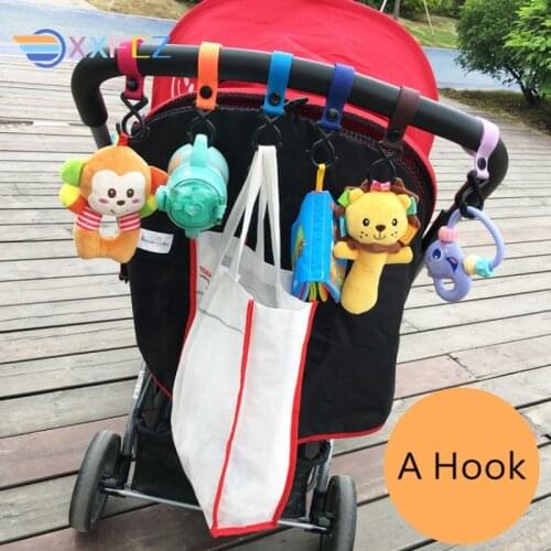 6pcs Sturdy Stroller Accessory Hooks Wheelchair Stroller Pram Bag Hook Baby Strollers Shopping Bag Clip Stroller Accessories