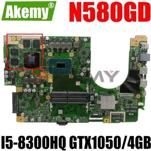 For Asus VivoBook Pro 15 N580G N580GD NX580G NX580GD Laptop Motherboard mainboard With/ GTX1050/4GB I5-8300HQ