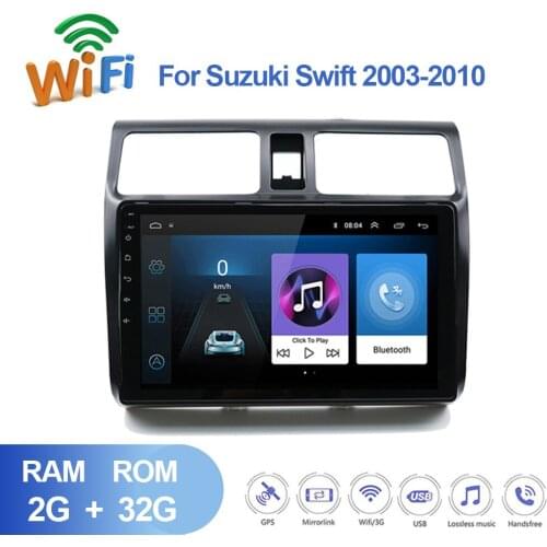 2 din Android 9.1 Car Head Unit Radio Autoradio Navigation Gps for SUZUKI SWIFT 2003 2004 2005 2006-2010 Stereo Multimedia Vide
