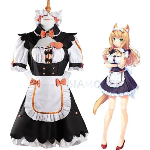 Game Nekopara Cosplay Costumes Women Maid Lolita Dresses Girls Role Play Halloween Carnival Party Full Set Uniforms Costume
