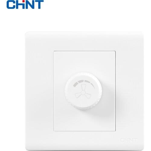 CHINT Electric 86 Type White Switch Socket Panel NEW7D Ceiling Fan Wall Switch Adjust Speed Switch