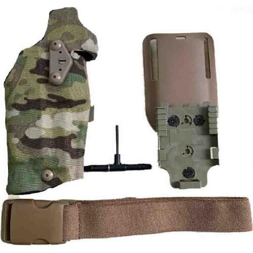 63DO Holsters Glock17 X300 Holster Drop Adapter Quick Release Holster Gaiter Belt Set Military Tactical Holster