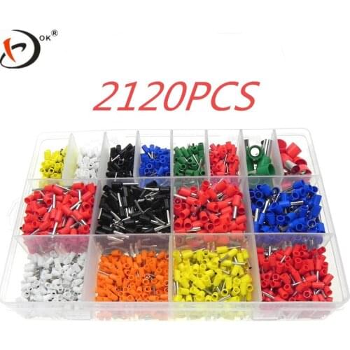 2120PCS/Box Car Ferrules Wire Terminal Kit for Balance car Lawn mower Battery car Mountain bike Snowmobile