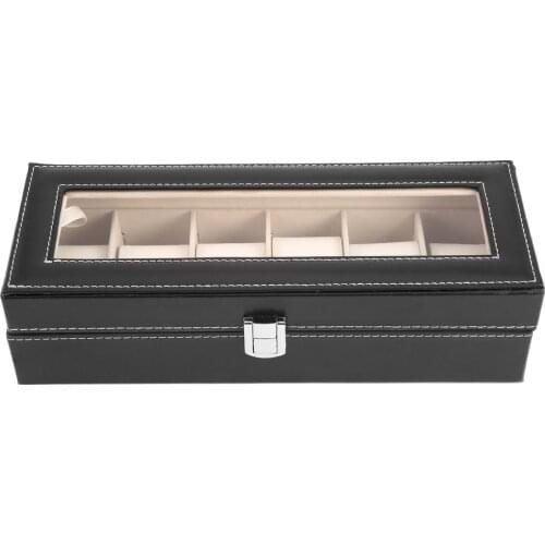 2/3/6 Grids Watch Box PU Leather Watch Case Holder Organizer Storage Box for Quartz Watches Jewelry Boxes Display Best Gift