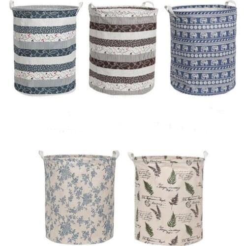 Cartoon animals Waterproof Laundry Hamper stripe Clothes Storage Basket Home decoration storage barrel kids toy organizer basket