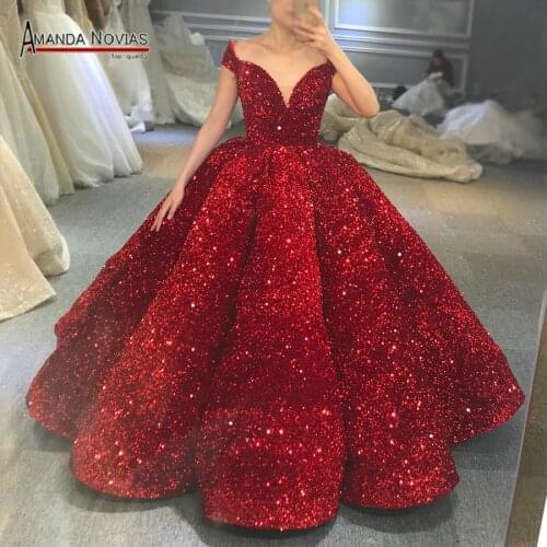 Beautiful Red Wedding Dress Evening Dress Princess Dresses 2022