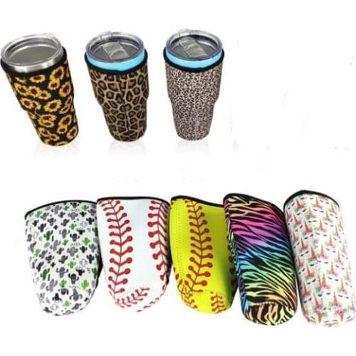 30oz Reusable Ice Coffee Cup Sleeve Cover Neoprene Insulated Sleeves Holder Case Bags Pouch For Tumbler Mug Water Bottle SN854