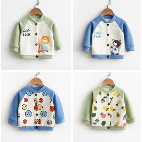 Fashion Brand 2021 Baby Sweater Autumn/spring Boy And Girl Coat Cardigan Knitwear Childrens Clothes Print Cartoon Kids Coats