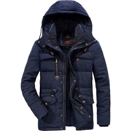 Winter Thicken Parka Men Windbreaker Plus Velvet Hooded Jacket Mens Outwear Windproof Pockets Overcoat Size 6XL 7XL 8XL Clothes