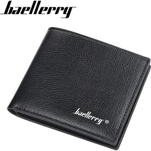 Baellerry 2021 New Men Wallets Small Money Purses Wallets Design Dollar Price Top Men Thin Wallet With Coin Bag Zipper Wallet