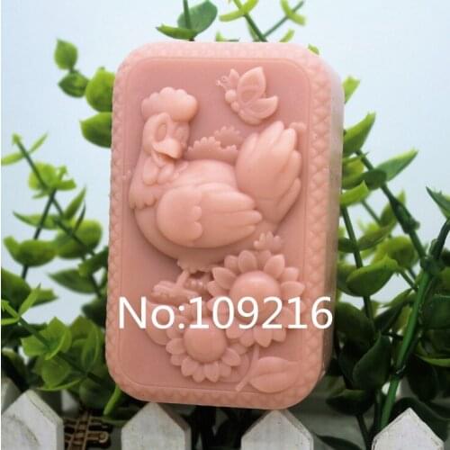 New Product!!1pcs The Lovely Cock (zx162) Silicone Handmade Soap Mold Crafts DIY Mould