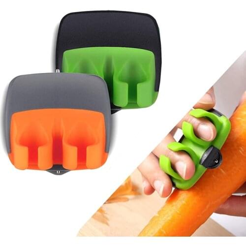 Palm Fruit Peeler Finger Potato Peeler Kitchen Vegetable Peeler Comfortable Rubber Finger Grip Pumpkin Carrot Cucumber Peeling