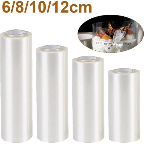 Cake Collar 6/8/10/12cm Transparent Cake Sheet DIY Baking Surrounding Edge Decoration Roll for Cake Mousse Chocolate Baking Tool