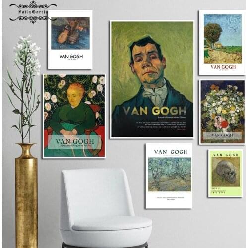 Famous Van Gogh Canvas Painting Abstract Portrait Shoe Flower Posters and Prints Wall Art Picture Home Living Room Decoration