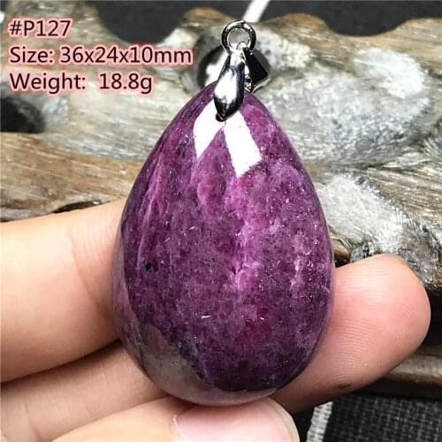 Top Natural Ruby Zoisite Tumbled Crystal Pendant Jewelry For Women Men Healing Luck 36x24x10mm Beads Stone Silver Gemstone AAAAA