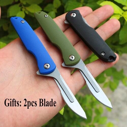 Mini Folding Utility Knife 24 No. Changeable Blade Key Knife CS GO EDC Box Cutter Express Knife Self Defence Camping Knives